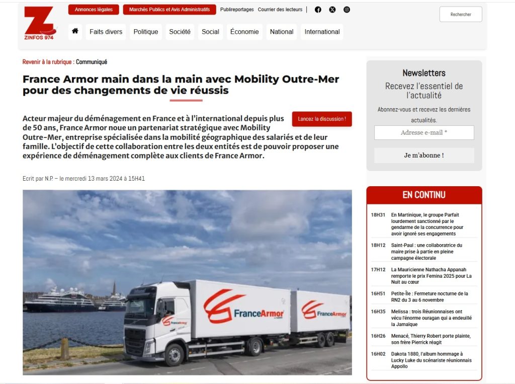 Article de presse Zinfos 974